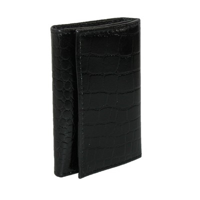 Winn International Leather Croc Print Key Case and Card Holder