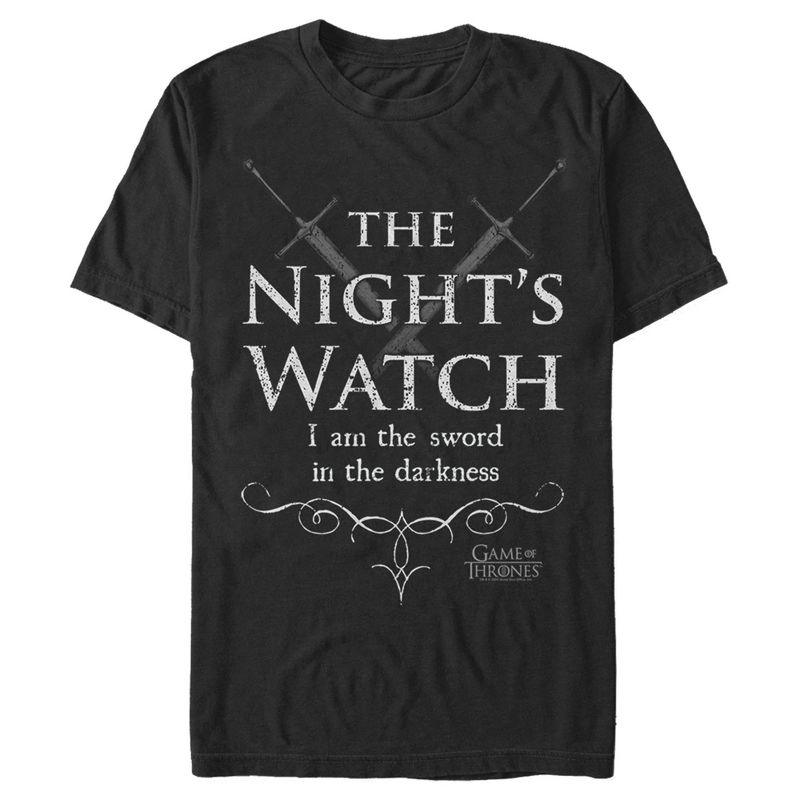 Men's Game of Thrones Night's Watch Motto T-Shirt, 1 of 5