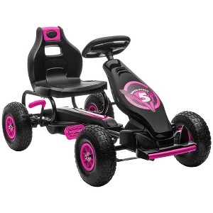 JANSNO Pedal Go Kart Ride-On Toy for Kids 5-12 with Suspension, Hand Brake & DWear-Resistant Tread - 1 of 4