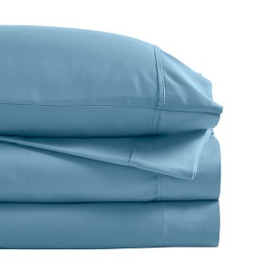Cotton Blend Solid Deep Pocket Luxury Bed Sheet Set by Blue Nile Mills - 1 of 4