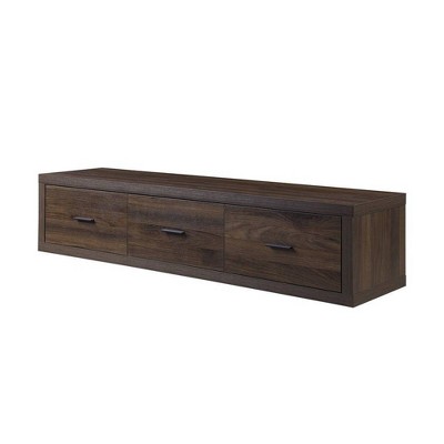 Harel 62'' Walnut Finish Media Console with Storage Cabinet