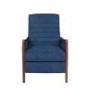 Christopher Knight Home Anaura Channel Stitch Pushback Recliner Navy Blue/Walnut - 2 of 4