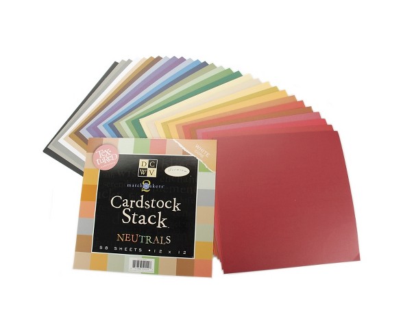 Cardstock Stack - Texture Solids With White Core
