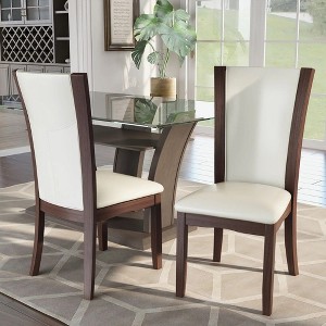 CAVINAS 23" Modern Dining Chairs,Set of 2,Wooden Counter Chairs with Upholstered Backrest and Seat,Kitchen and Dining Furniture Chair - 1 of 4