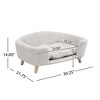 OUTSUPPLY Modern Dog Bed for Small Dogs, Plush Tufted Pet Bed with Birch Wood Legs - 2 of 4