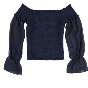 bar III Womens Smock Off the Shoulder Blouse - 1 of 2