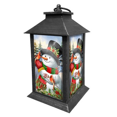 Briarwood Lane Winter Lantern 13.5" x 5.5" x 5.5" Winter Friends Snowman For Winter Lantern