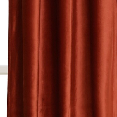 Prima Velvet Solid Light Filtering Window Curtain Panels - Thumbnail 3