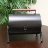 Gibson Home Delwin Carbon Steel Barrel BBQ in Black with Burgundy Wood Handle - 4 of 4