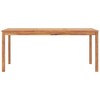 vidaXL Dining Table Warm brown Solid teak wood 70.9 x 35.4 x 30.3 in - 2 of 4