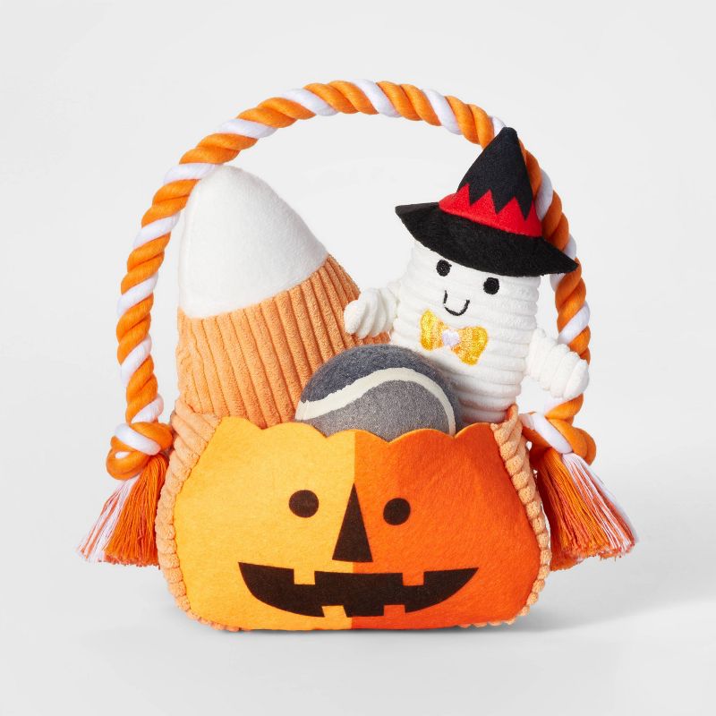 Halloween Pumpkin Dog Toy Set - 4ct - Hyde &#38; EEK! Boutique&#8482;, 1 of 7