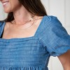 Hope & Henry Women's Organic Ruched Bodice Chambray Dress - image 2 of 4