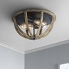 Generation Lighting Allier 13" Wide Weathered Oak Wood Ceiling Light - 2 of 3