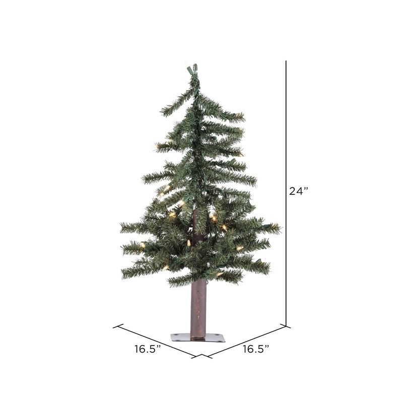 Vickerman Natural Alpine Artificial Christmas Tree, 2 of 5