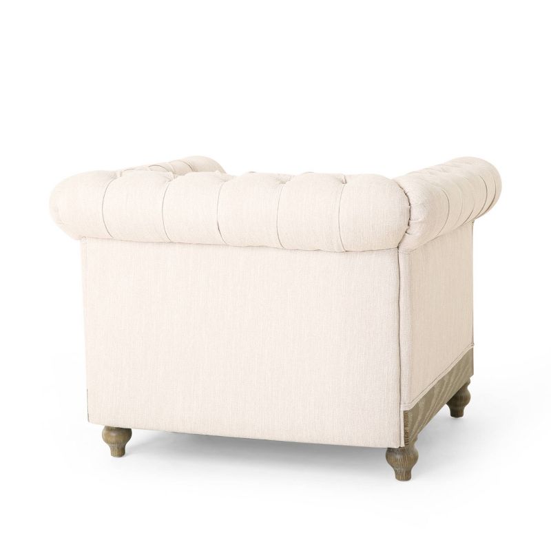 Castalia Chesterfield Tufted Fabric Club Chair with Nailhead Trim - Christopher Knight Home, 4 of 11