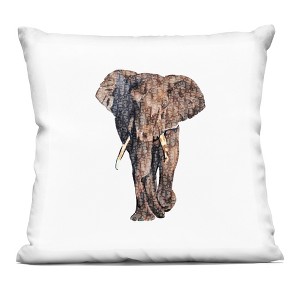 Stupell Industries Glam Brand Patterned Elephant Indoor Decorative Throw Pillow, 18 x 18 - 1 of 3