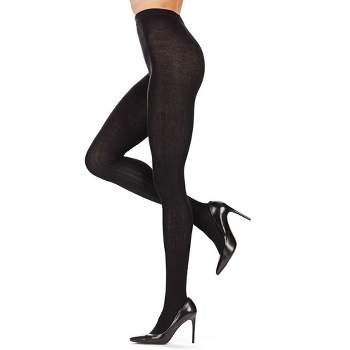 Women's Ribbed Sweater Tights - A New Day™ Black M/L - Yahoo Shopping