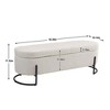 CAVINAS Corduroy Fabric Storage Ottoman Bench with Safety Hinge,Upholstered Storage Ottoman,Storage Bench for Living Room,Bedroom - 3 of 4