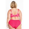 Women's Plus Size Fifi Contour Stripe Mesh Lace Bra - raspberry | CITY CHIC - image 2 of 4