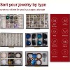 6-Layer Jewelry Box with Glass Lid, Large Black Organizer & Display Case for Necklaces, Bracelets, Earrings, Rings - 4 of 4