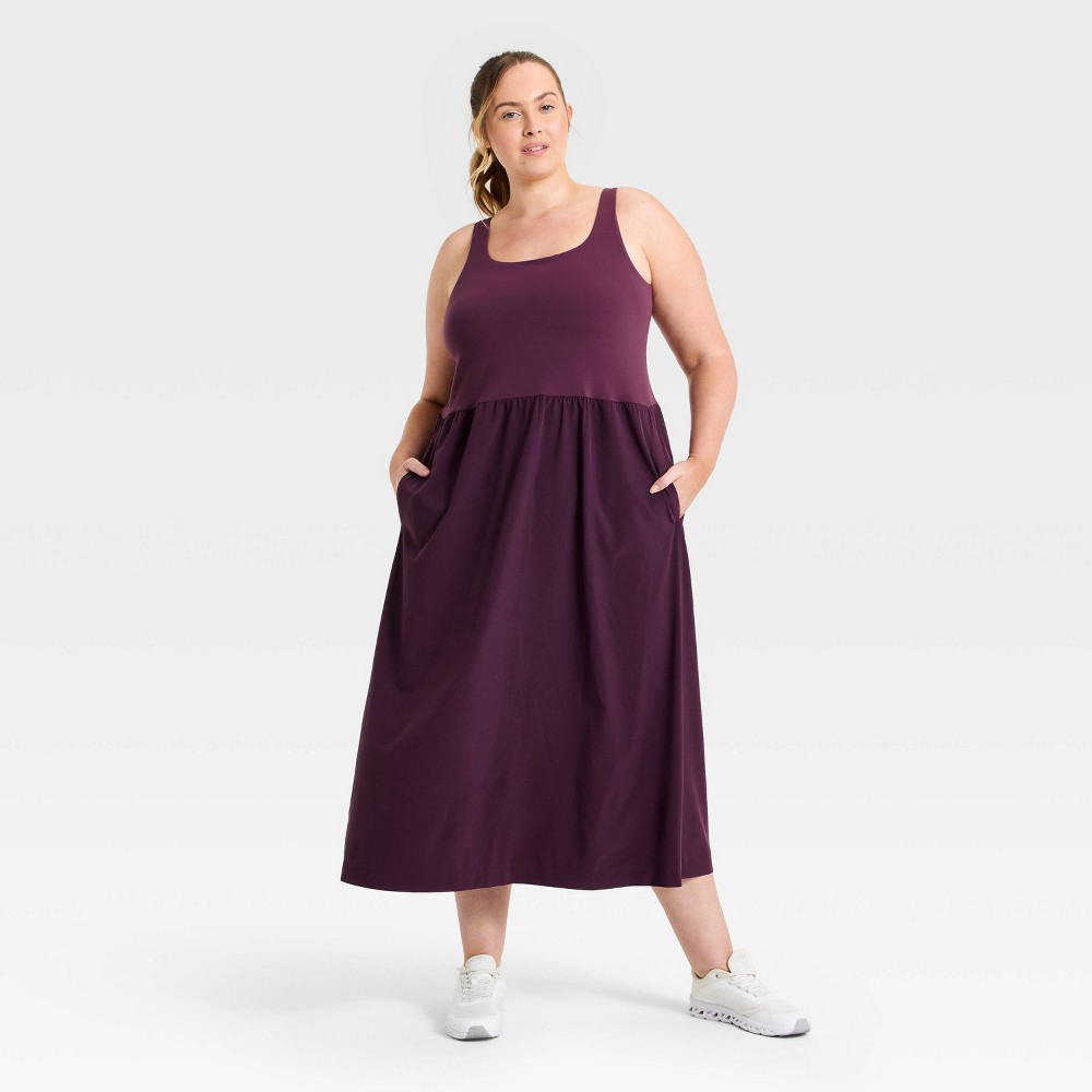 Women's Woven Travel Dress - All In Motion™ Dark Purple XL