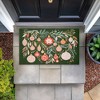 Stupell Industries Holiday Florals & Ornament Shapes Printed Outdoor Door Mat, design by Leah Straatsma, 18"x30" - 4 of 4