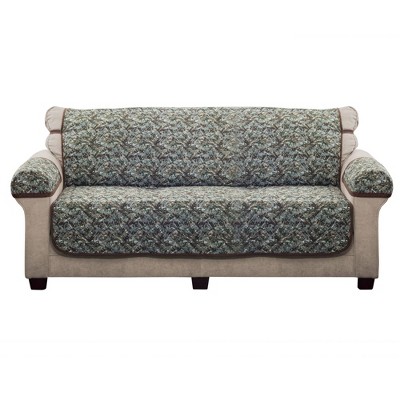 Photo 1 of 3pc Reversible Camouflage Quilted Sofa Cover Chocolate - Zenna Home NEW