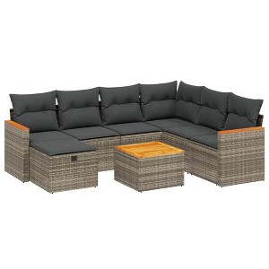 vidaXL Garden Sofa Set Grey - 1 of 4