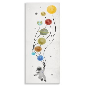 Stupell Industries Whimsical Astronaut Floating Balloon, 10" x 24" - 1 of 4