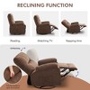PAGED Modern Swivel Recliner Chair, Accent Chair with Side Pocket and Metal Frame, Rocking Chair for Living Room, Bedroom - 4 of 4