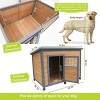 Kumasinova 45" Solid Wood Dog House for Outdoor and Indoor Use,Insulated Dog Kennel with Waterproof Curtain & Mat,Large Dog Crates for Medium Dogs - 2 of 4