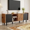 GlasFlength TV Stands and Consoles, Stylish Entertainment Center for Living Room, Modern Design, Multicolored,61.81”*13.18”*22.83" - 2 of 4