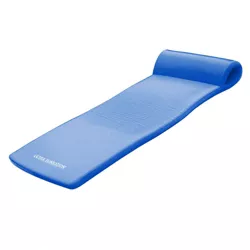 TRC Recreation Ultra Sunsation 2.5" Thick 70" Long Foam Swimming Pool Water Lounger with Roll Pillow, No Inflation, for Pool or Lake, Indigo