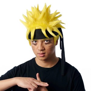 Costume Culture by Franco LLC Anime Ninja Adult Yellow Costume Wig - 1 of 4