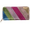 CTM Women's Vegan Leather Rainbow Striped Wallet - 4 of 4