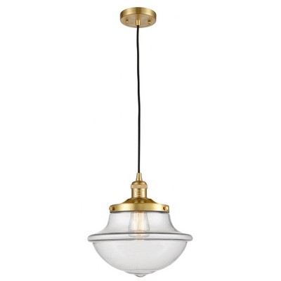 Oxford - 1 Light Cord Hung Mini Pendant In Traditional Style-11.5 Inches Tall and 11.75 Inches Wide
