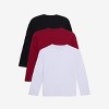 X RAY 3 Pack Kids And Boys 100% Cotton Long Sleeve Crewneck T-Shirts - 2 of 4