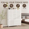 48" Tall 15-Drawer Fabric Dresser - Steel Frame & Wood Top Storage Tower for Bedroom, Closet, Living Room - 3 of 4