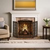 Royal Hampton Filigree Design Fireplace Screen, Traditional 3 Panel Metal - 3 of 4