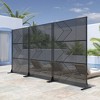PexFix 72 in. H x 47 in. W Outdoor Metal Privacy Screen Garden Fence Arrow Pattern Wall Applique - 4 of 4