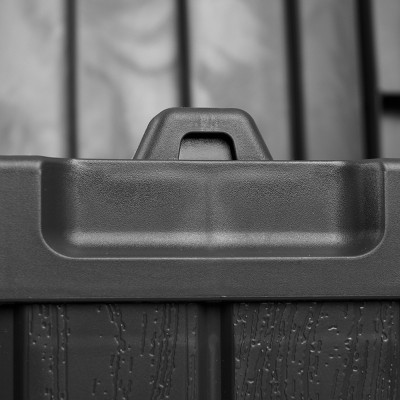 Black 50 Gallon Lockable Plastic Deck Storage Box