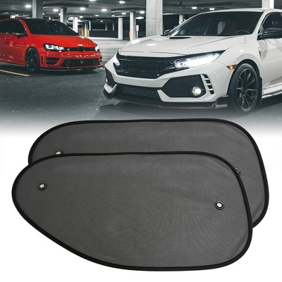 X AUTOHAUX UV Protector for Car Window Screen Nylon Automotive Sunshades Black 2 Pcs