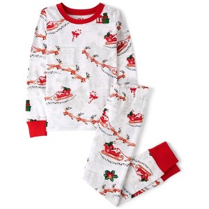 The Children's Place Kids Matching Family Christmas Long Sleeve Santa Sleigh Snug Fit Cotton Pajamas - 1 of 3