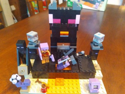 LEGO Minecraft The End Arena, Ender Dragon Battle Set 21242, Multiplayer  Set Includes Mobs, Shulker and Enderman, Minecraft Gift and Educational