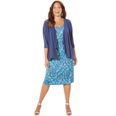 navy watercolor paisley