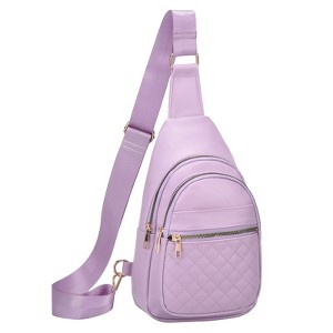 Unique Bargains PU Leather Adjustable Strap Lightweight Sling Bag 7.3" x 13.7" - 1 of 4