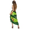 LA LEELA Women's Beach Bikini Swimwear Cover up Wrap Bathing suit Summer Wraps Swimsuit Sarong Skirts for Women One Size Green, Tie Dye Design - 4 of 4