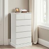 KTMBDW 6 Drawer Dresser for Bedrom,Tall White Chest of Drawers for Bedroom, Hallway, Modern 40.3" H X 25.9" W X16.5 D - 3 of 4