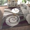 Emma and Oliver Contemporary Swirl Plush Pile Accent Rug with Scraped Effect and Jute Backing - 2 of 4