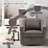 Lirago Gray 360 degrees Swivel Accent Chair Upholstered Fabric Leisure Armchair with Lumbar Pillow for Living Room 30.00 inch x34.20 inch x32.30 inch - 4 of 4